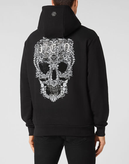 Hoodie sweatshirt Baroque Skull