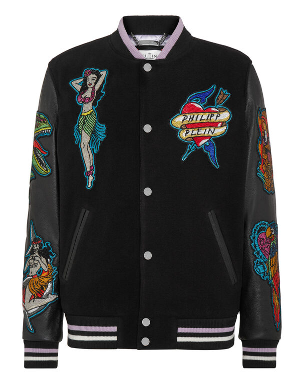 Leather College Bomber Hawaii