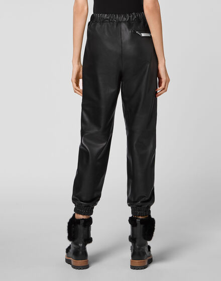 Soft Leather Jogging Trousers