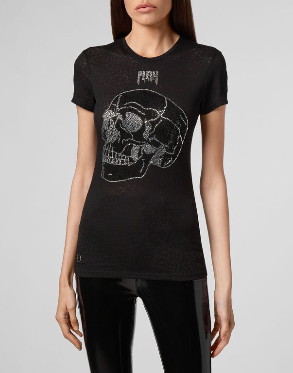 T-shirt Round Neck SS Look at me Skull
