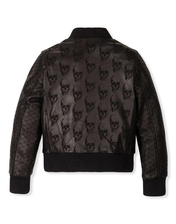 Leather Bomber "Embossed"
