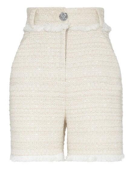 Bouclé Short Trousers Embroidery