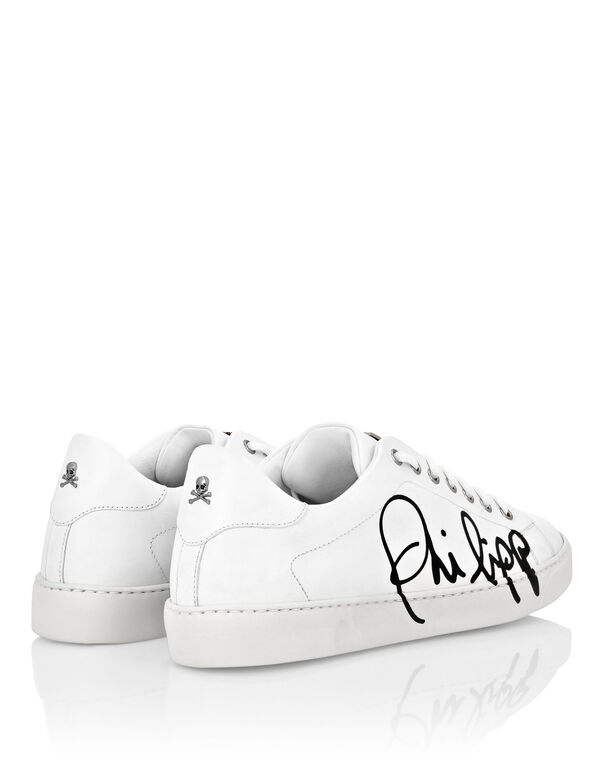 Rubber Leather Lo-Top Sneakers Signature Edition