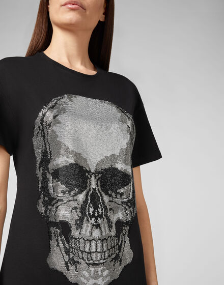 T-Shirt Short Dresses Classic Skull strass