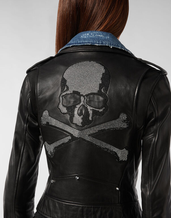 Leather Biker Skull