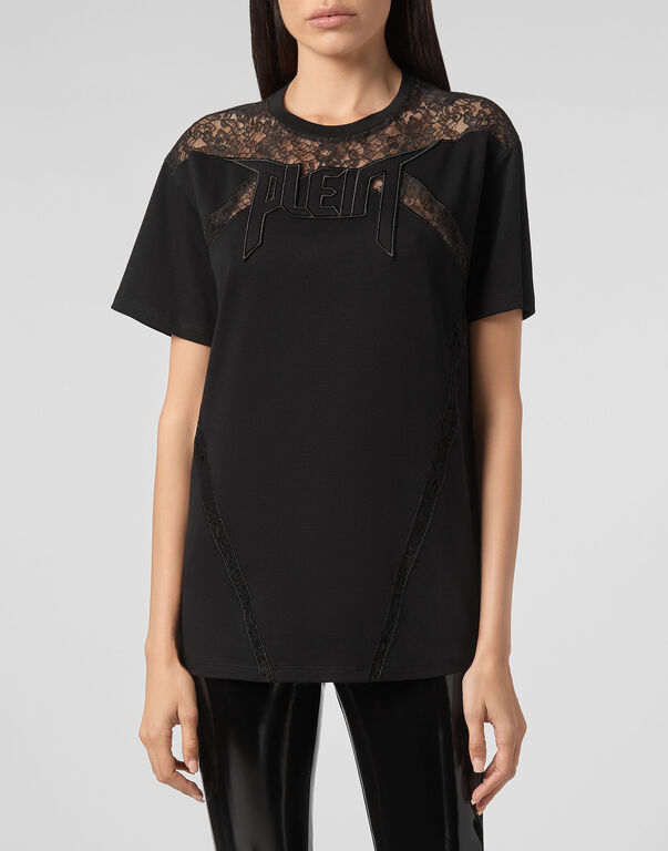 T-shirt Round Neck SS Lace