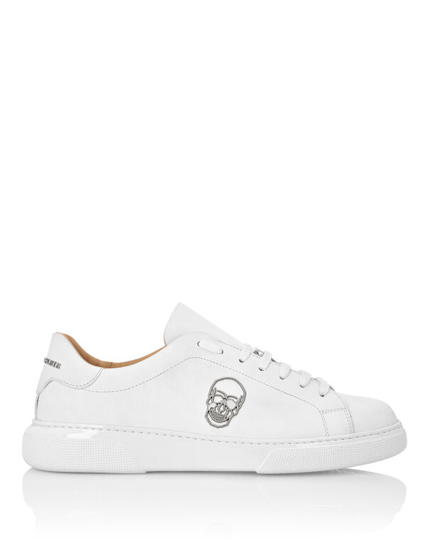 Rubber Leather Lo-Top Sneakers The $kull TM