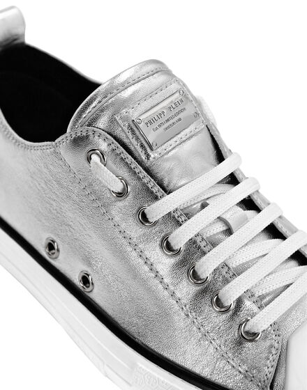 Laminated Leather Lo-Top Sneakers Megastar