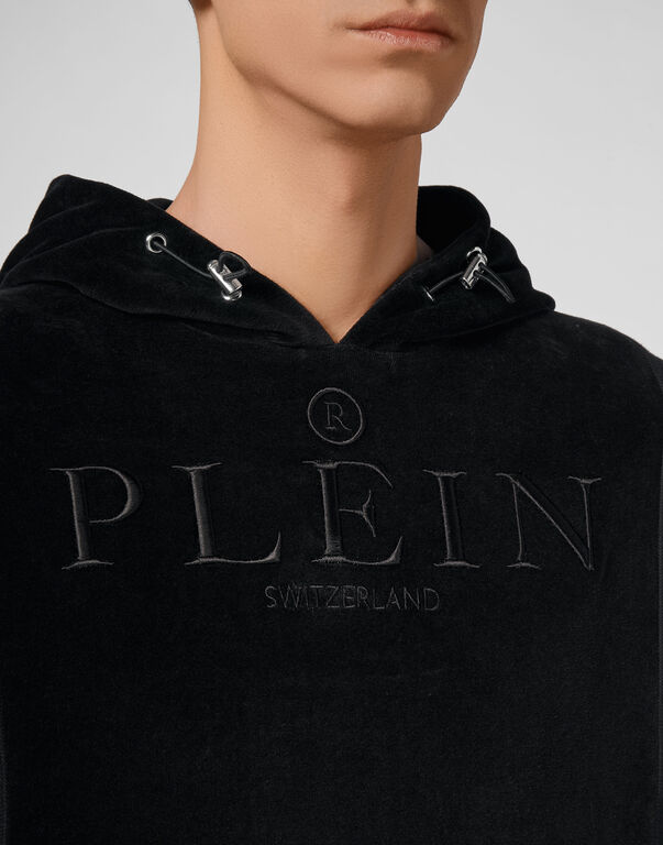 Velvet Hoodie sweatshirt and jersey detail Philipp Plein TM