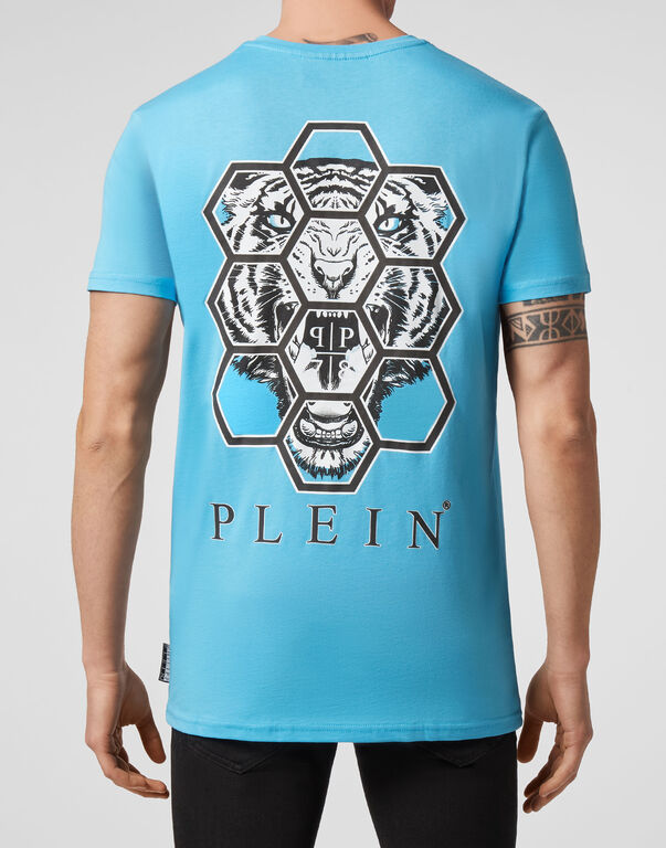 T-shirt V-Neck SS Hexagon tiger