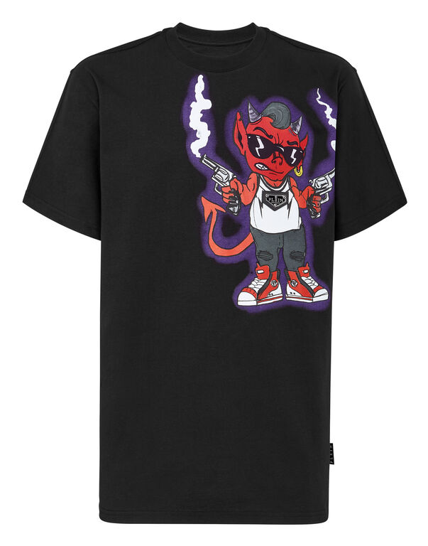 T-shirt Round Neck SS print Bad Devil