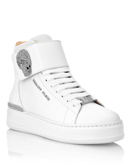 Hi-Top Sneakers Crystal Skull with Crystals