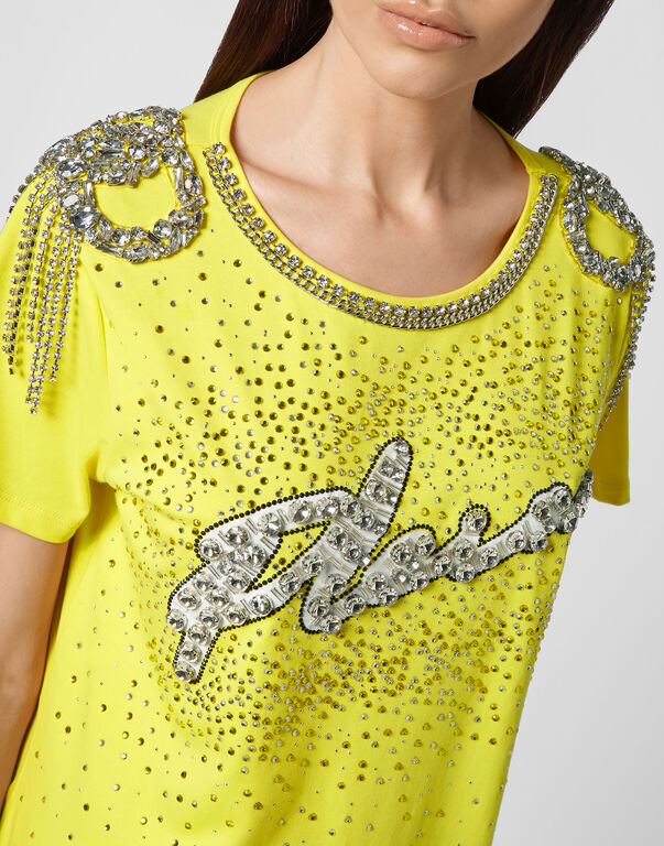  T-shirt Dress Crystal Fringe