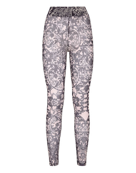 Leggings Stretch Printed Tulle New Baroque
