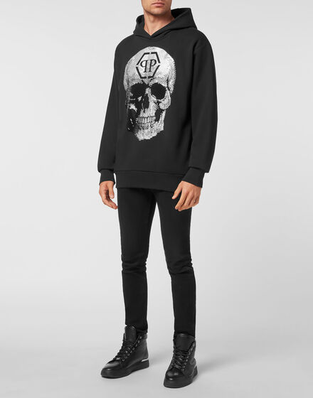 Hoodie sweatshirt Skull with Crystals