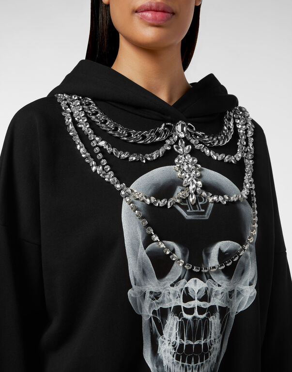 Hoodie sweatshirt X-Ray with Crystals