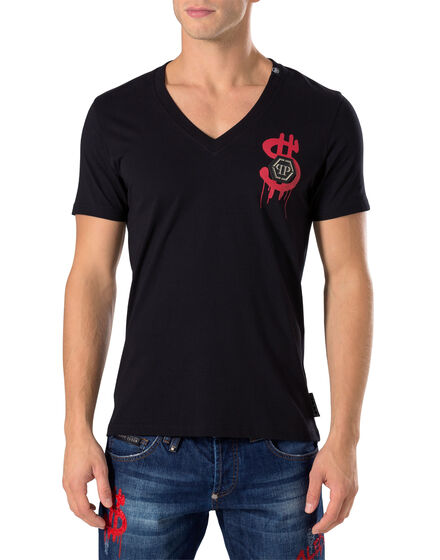 T-shirt V-Neck SS "Bis Monopoli"