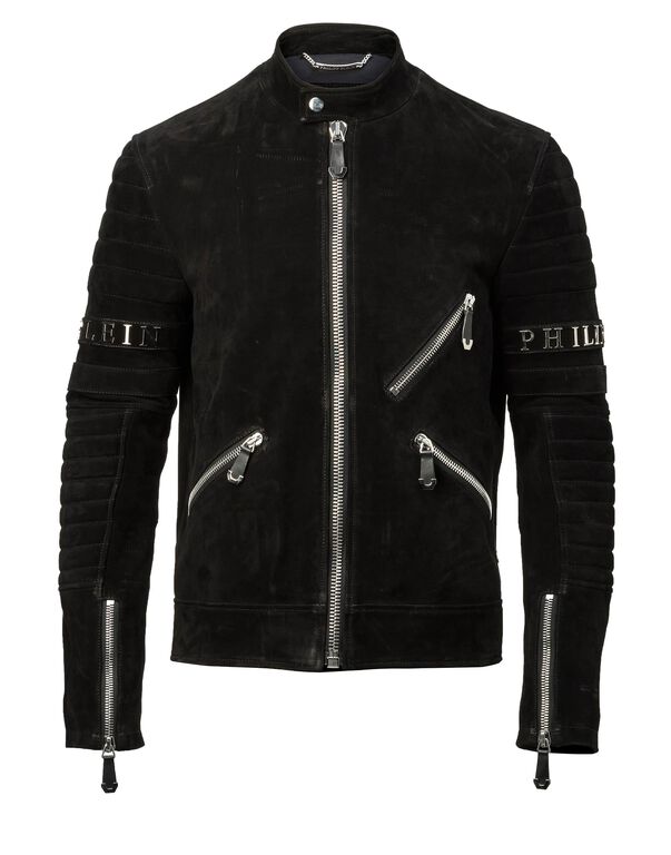 Leather Moto Jacket "Xavier"