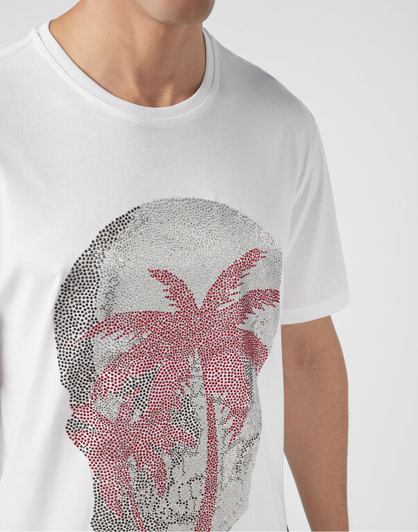 T-shirt Platinum Cut Round Neck Aloha Plein
