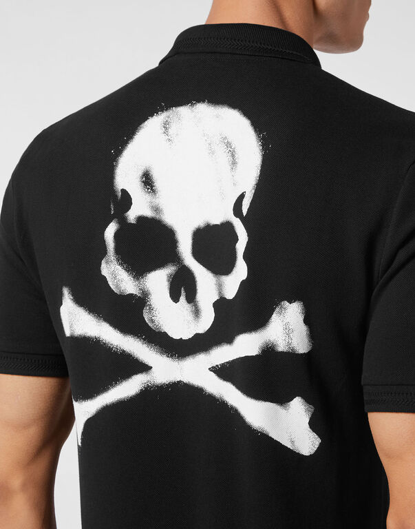 Slim Fit Jersey Polo Shirt Skull&Bones