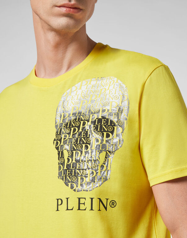 T-shirt Round Neck SS Skull and Plein with Crystals