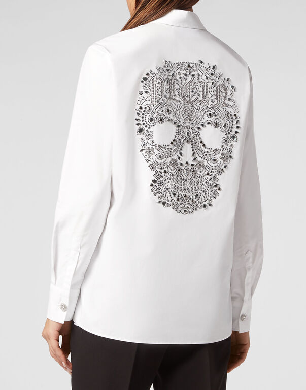 Popeline Shirt LS Crystal Skull