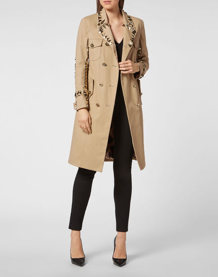 Canvas Trench coat Studs