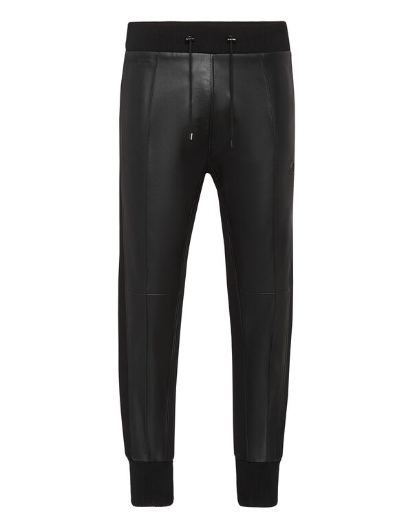 Soft Leather Jogging Trousers Iconic Plein