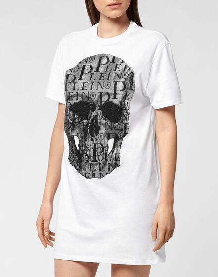 T-shirt Dress Skull with Crystals