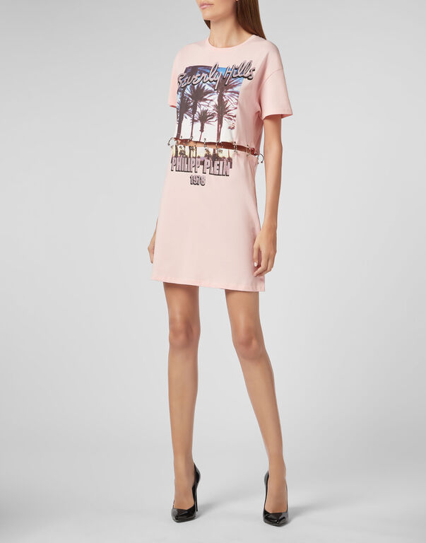 T-Shirt Short Dresses Pink paradise