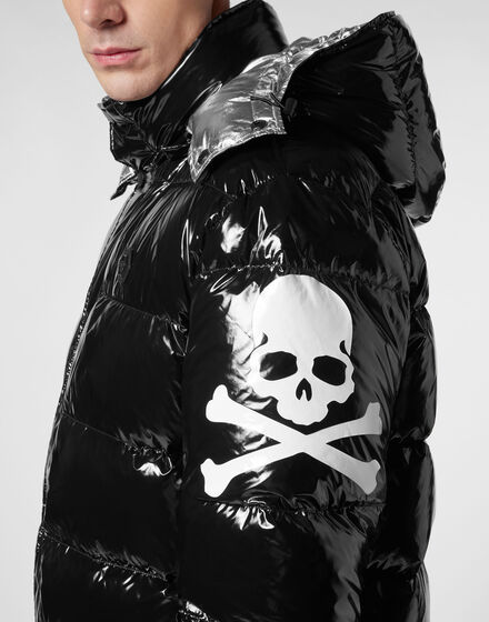 Nylon Puffer Jacket Skull&Bones