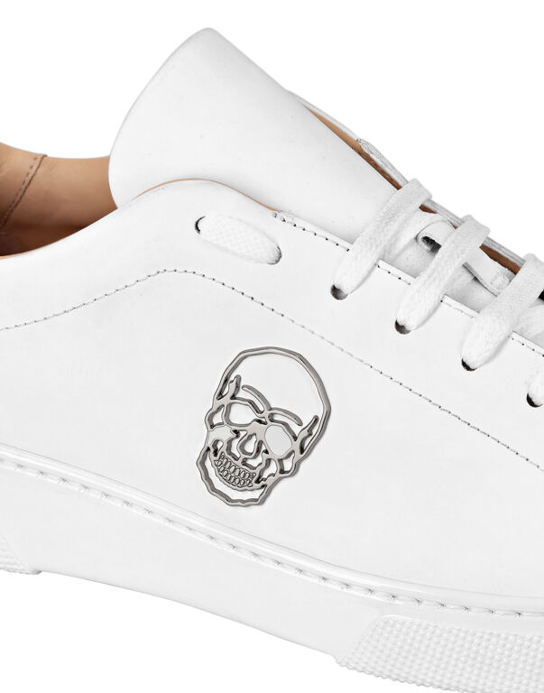 Rubber Leather Lo-Top Sneakers The $kull TM