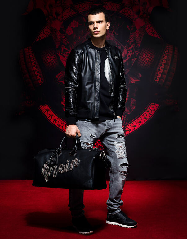 Leather Bomber "Tian"