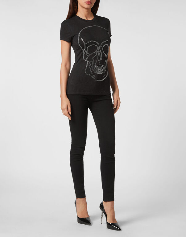 T-shirt Round Neck Sexy Pure Fit Skull