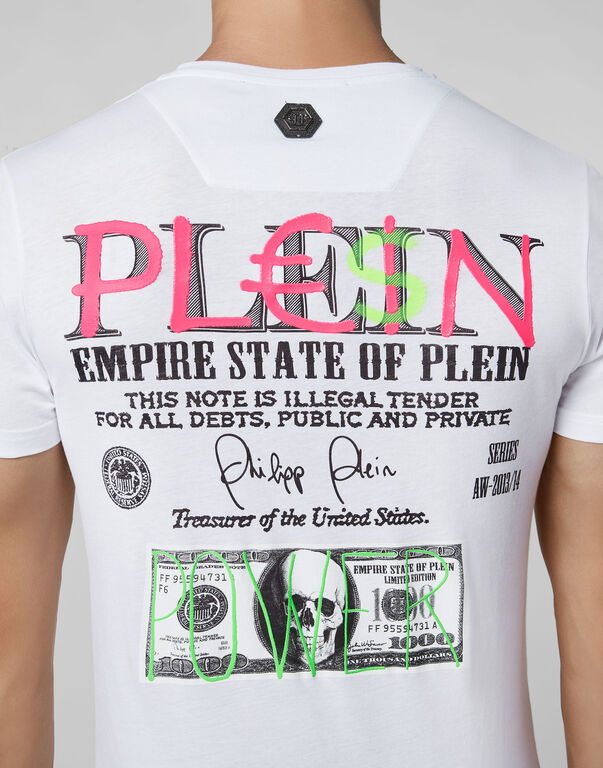 T-shirt Platinum Cut Round Neck Pink paradise