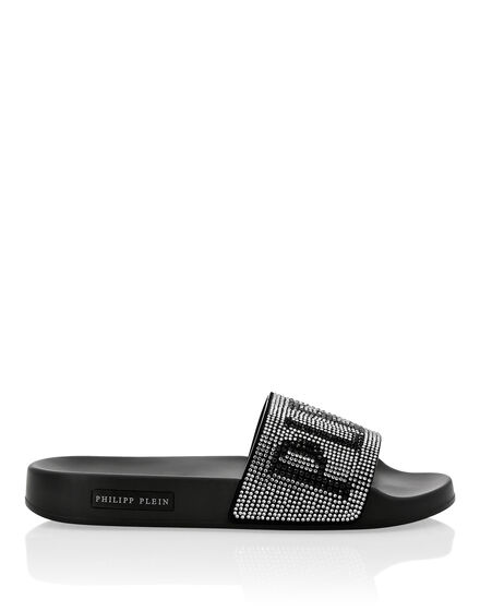 Flat gummy sandals Crystal Plein