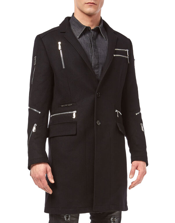 Coat Long "Zipped"