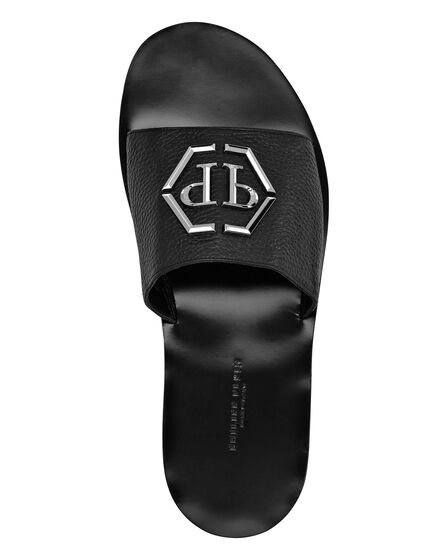 Leather Sandals Flat Gothic Plein
