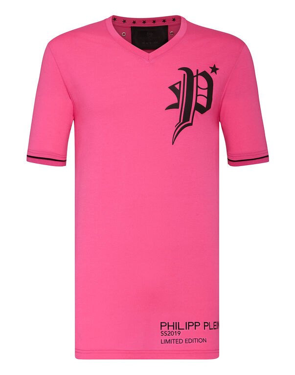 T-shirt V-Neck SS Pink paradise