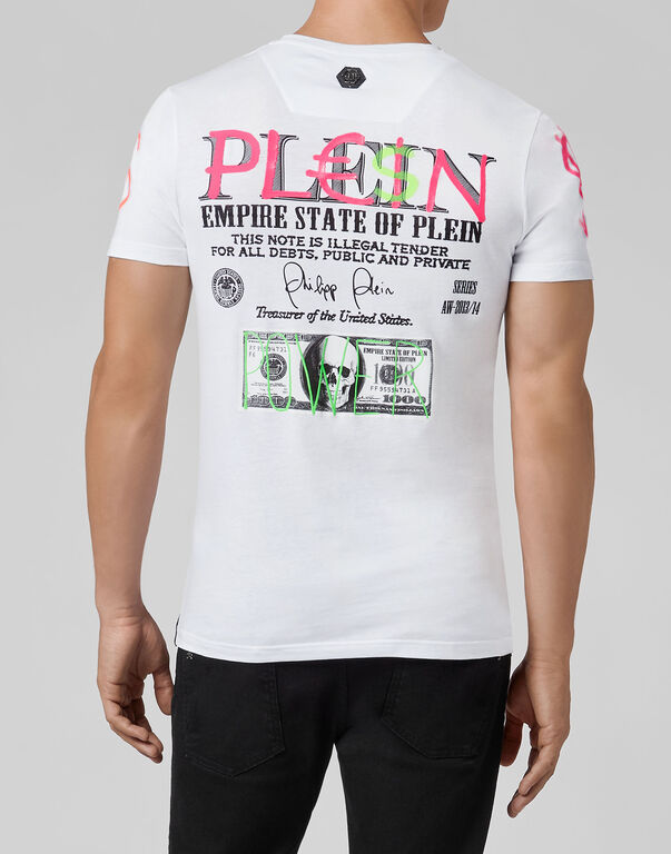 T-shirt Platinum Cut Round Neck Pink paradise