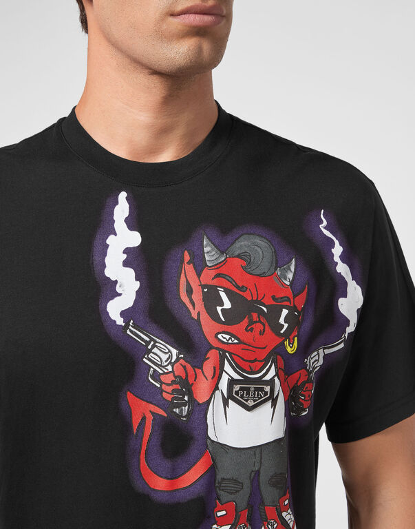 T-shirt Round Neck SS print Bad Devil
