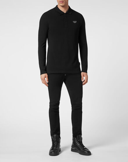 Slim Fit Long-Sleeve Polo