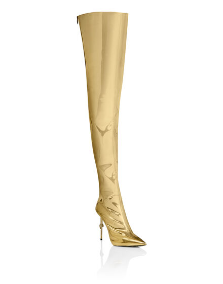 Bootie high heels Gold