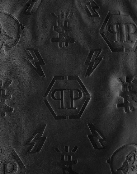 Leather Handle bag maxi Embossed Monogram