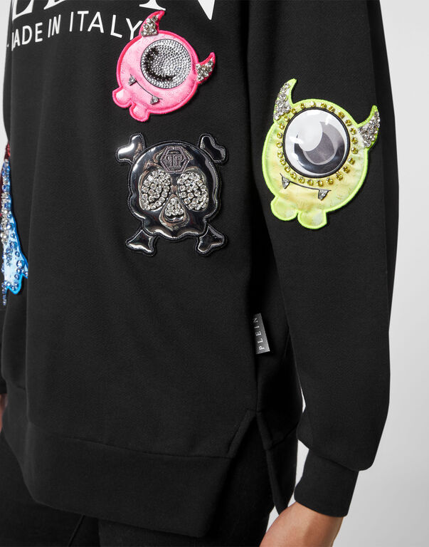 Roundneck Pullover Monsters with Crystals