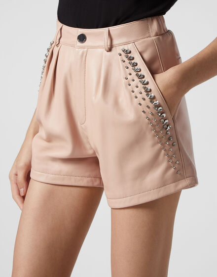 Leather Shorts Crystal
