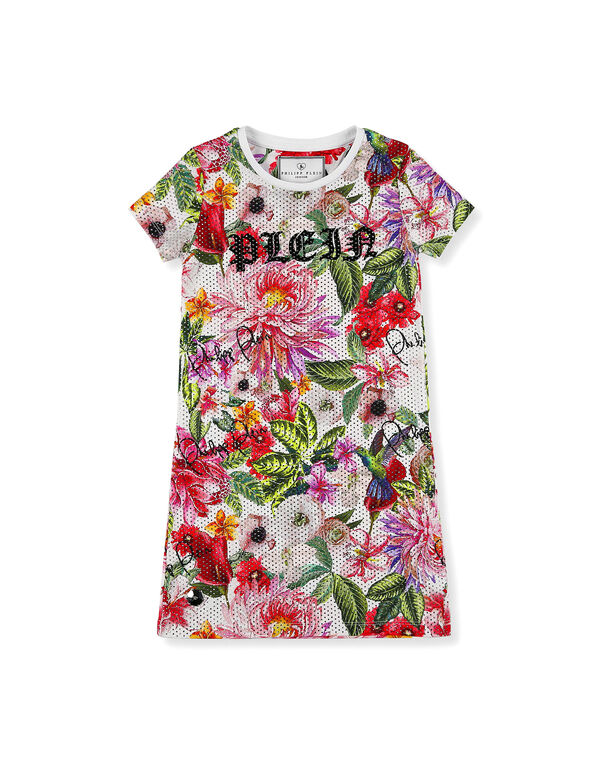 T-Shirt Short Dresses Flowers