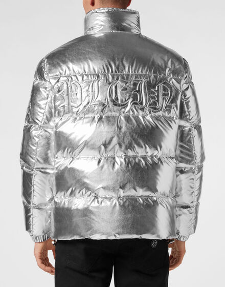 Nylon Puffer Jacket Gothic Plein