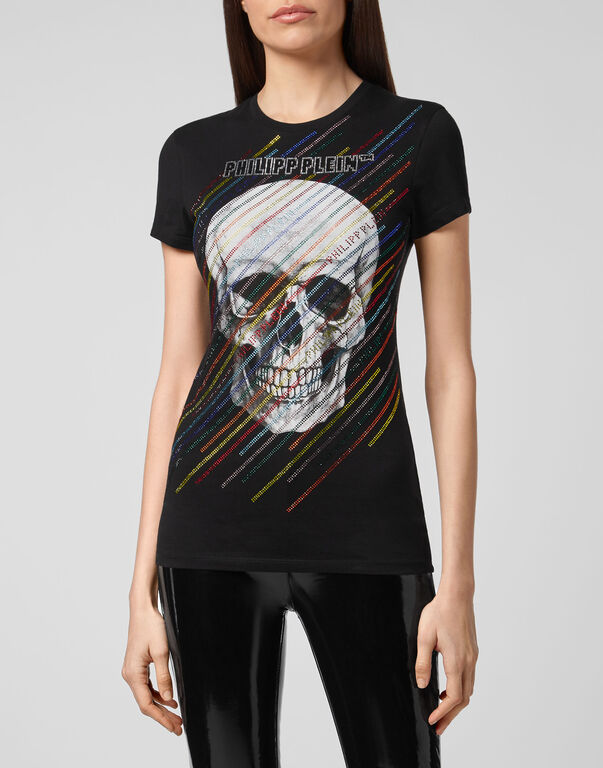 T-shirt Round Neck SS Skull and roses