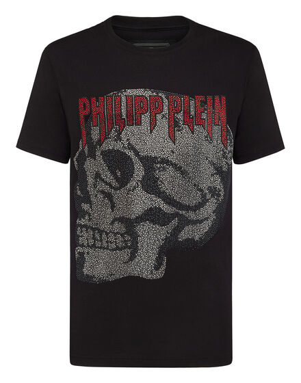 T-shirt Platinum Cut Round Neck Stars and skull